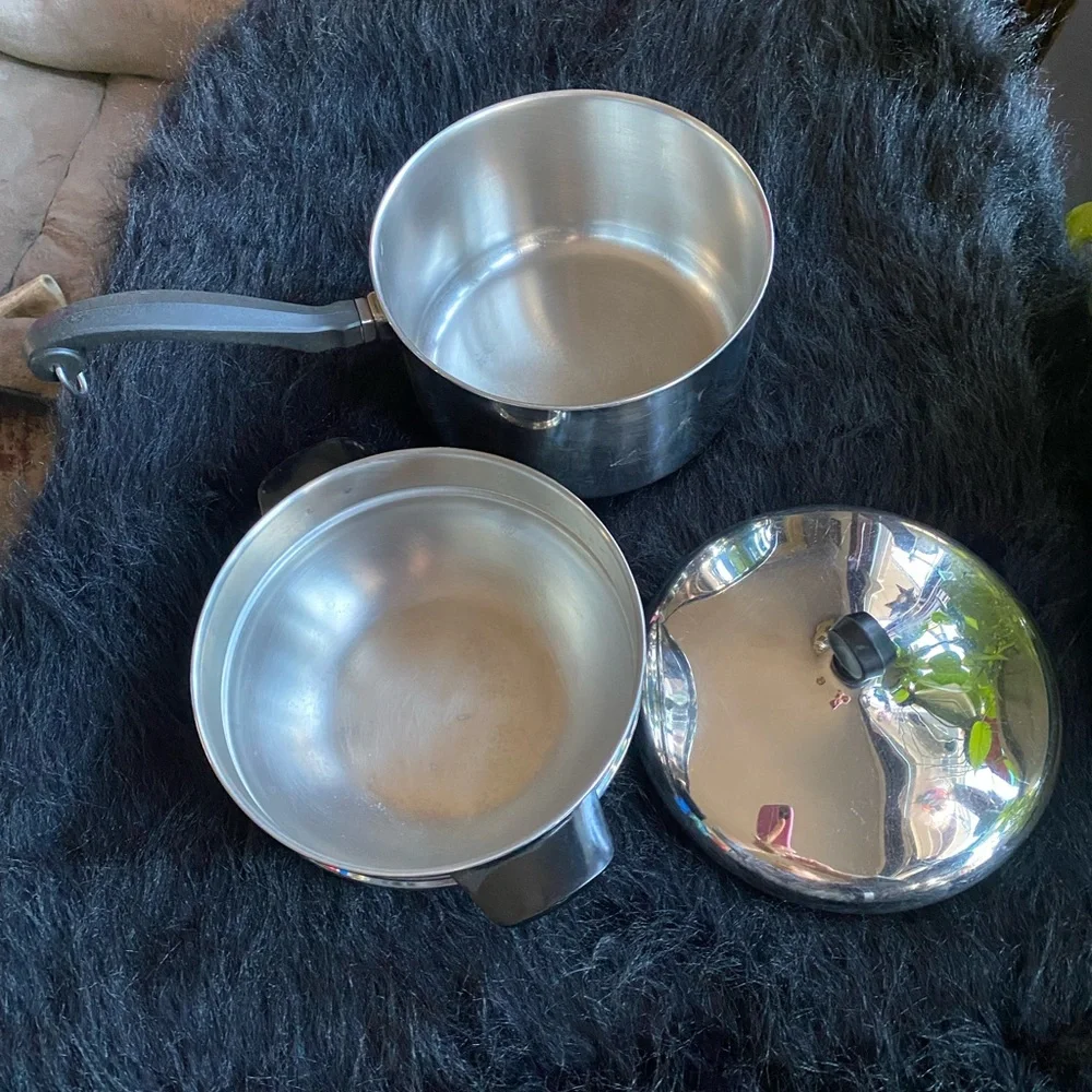 Farberware Double Boiler 3 Qt Pan, Upper, & Lid